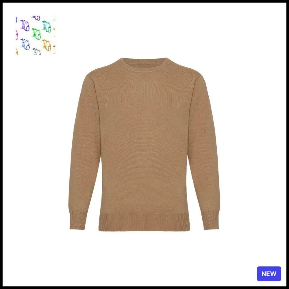 Classic Cashmere Sweater Men's Premium Round Neck Pullover Soft Warm